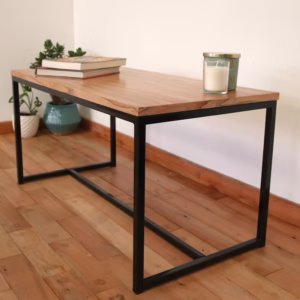 Mesa Matisse de hierro y madera, color negro — Línea Magna, San Justo